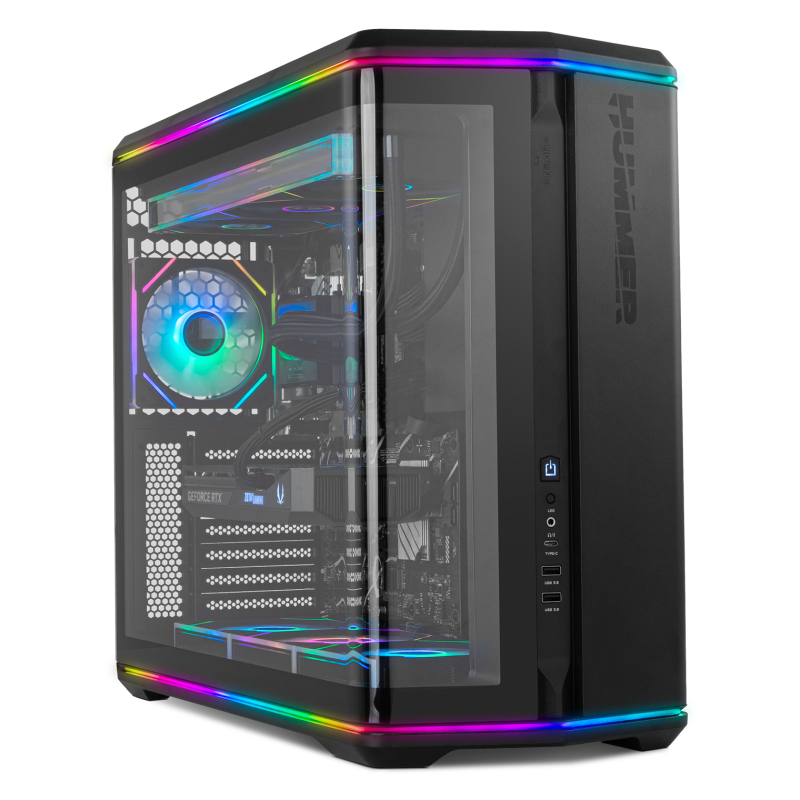 NOX Hummer Semitorre ATX cristal curvo ARGB Ngr