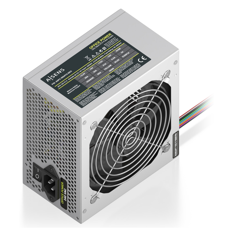 AISENS Fuente Alimentacion ATX 500W OEM, Plata