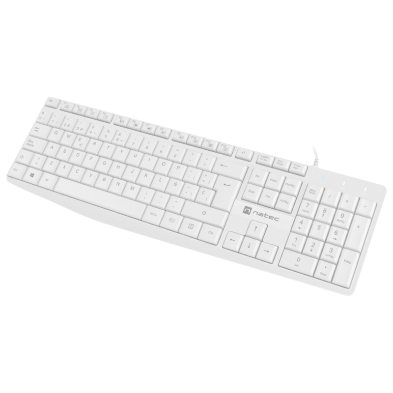 NATEC NKL-1949 teclado Universal USB QWERTY Español Blanco