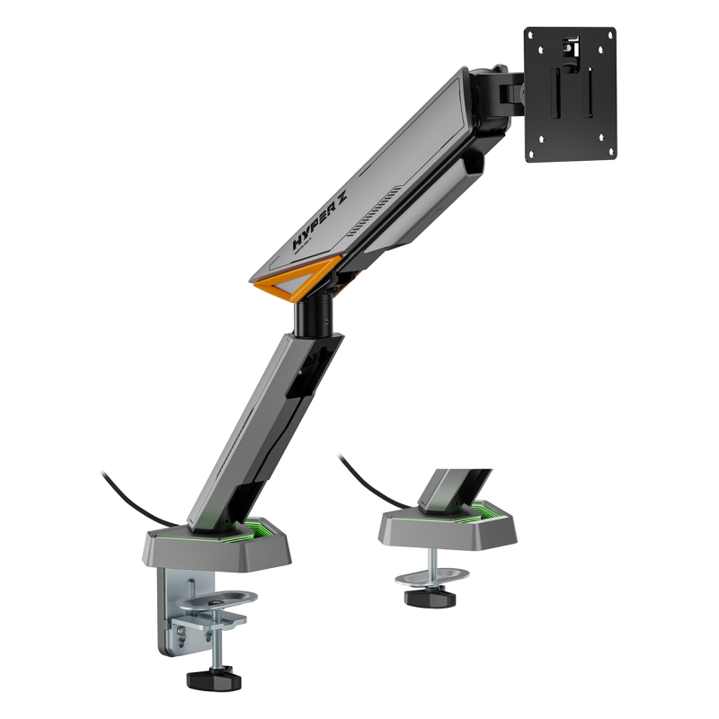 AISENS DT49TSRRGB-347 soporte para monitor 124,5 cm (49) Escritorio Negro, Gris