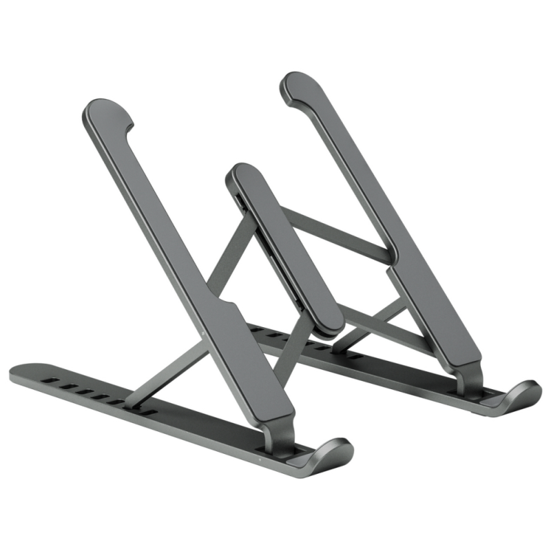AISENS Soporte De Sobremesa Ajustable Para Portatil / Tablet, Gris Oscuro