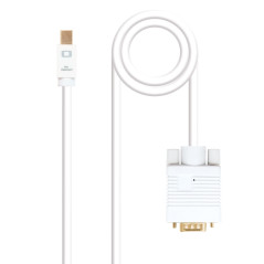 Cable nanocable conversor mini dp a vga mini dp - m - vga - m blanco 3