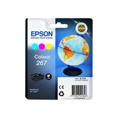 Cartucho tinta epson 267 c13t26704010 color wf - 100w - planeta tierra