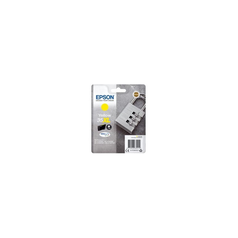 Cartucho tinta epson c13t35944010 amarillo xl durabrite ultra ink 35xl - 1900 paginas - candado
