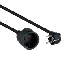 Cable de alimentacion schuko nanocable 2m - macho - hembra - negro