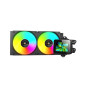 Kit refrigeracion liquida mars gaming mlvision240 argb 2x 120mm negro
