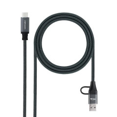 Nanocable Cable USB3.2 100W USB-C+A/USB-C 2 M