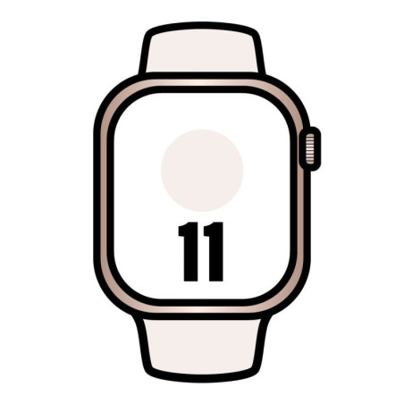 Apple Watch Series 11/ GPS/ 42mm/ Oro Rosa/ Correa Deportiva Rosa rubo