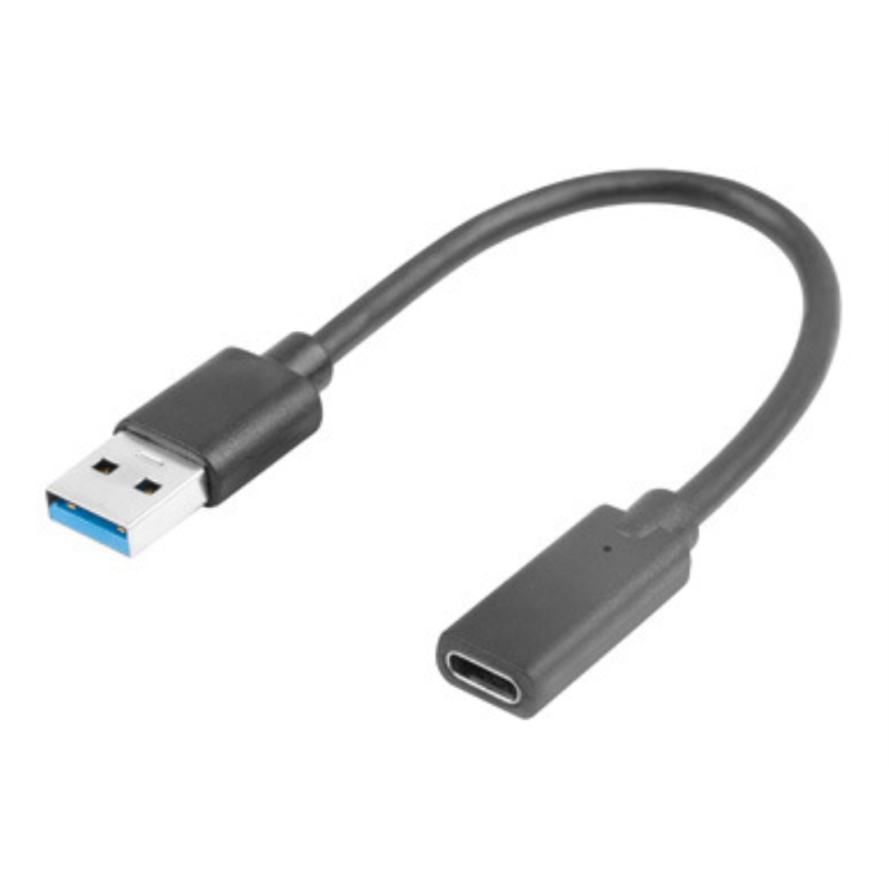 Lanberg AD-UC-UA-03 cable USB USB 3.2 Gen 1 (3.1 Gen 1) 0,15 m USB type A USB Tipo C Negro