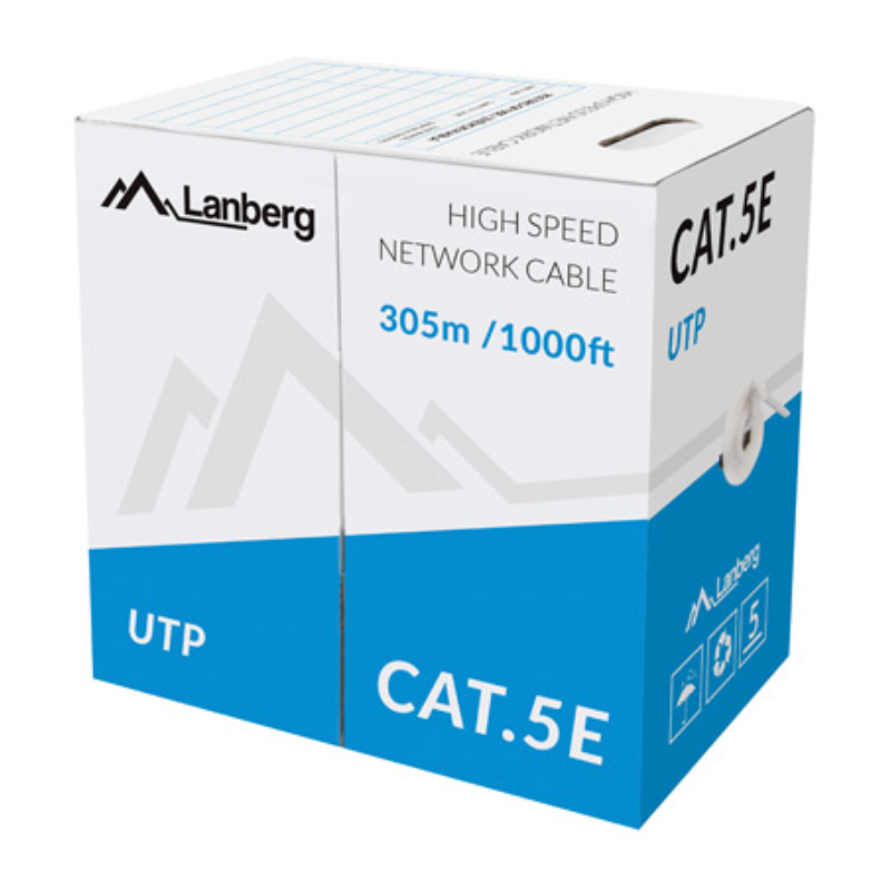 Lanberg LCU5-11CC-0305-S cable de red Gris 305 m Cat5e U/UTP (UTP)