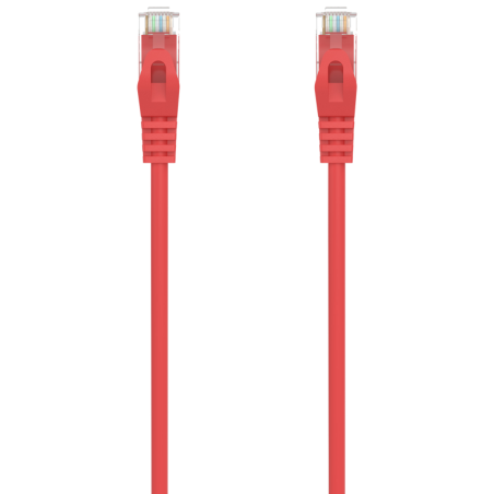 AISENS Cable de Red Latiguillo RJ45 LSZH Cat.6A 500 Mhz UTP Awg24, Roj