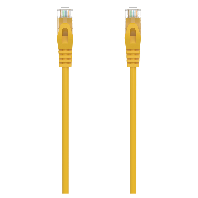 AISENS Cable de Red Latiguillo RJ45 LSZH Cat.6A 500 Mhz UTP AWG24, Amarillo, 0.5M