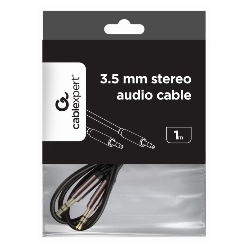 Gembird CCAP-444-1M cable de audio 3,5mm Negro