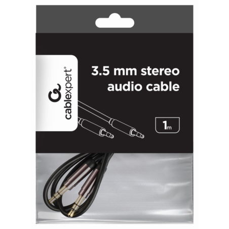 Gembird CCAP-444-1M cable de audio 3,5mm Negro