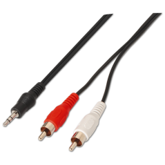 AISENS A128-0148 cable de audio 3 m 3,5mm 2 x RCA Negro