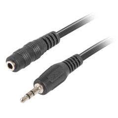 Lanberg CA-MJFJ-10CC-0015-BK cable de audio 1,5 m 3,5mm Negro