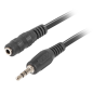 Lanberg CA-MJFJ-10CC-0015-BK cable de audio 1,5 m 3,5mm Negro