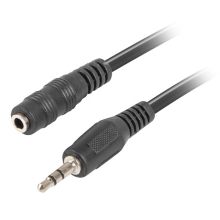 Lanberg CA-MJFJ-10CC-0050-BK cable de audio 5 m 3,5mm Negro