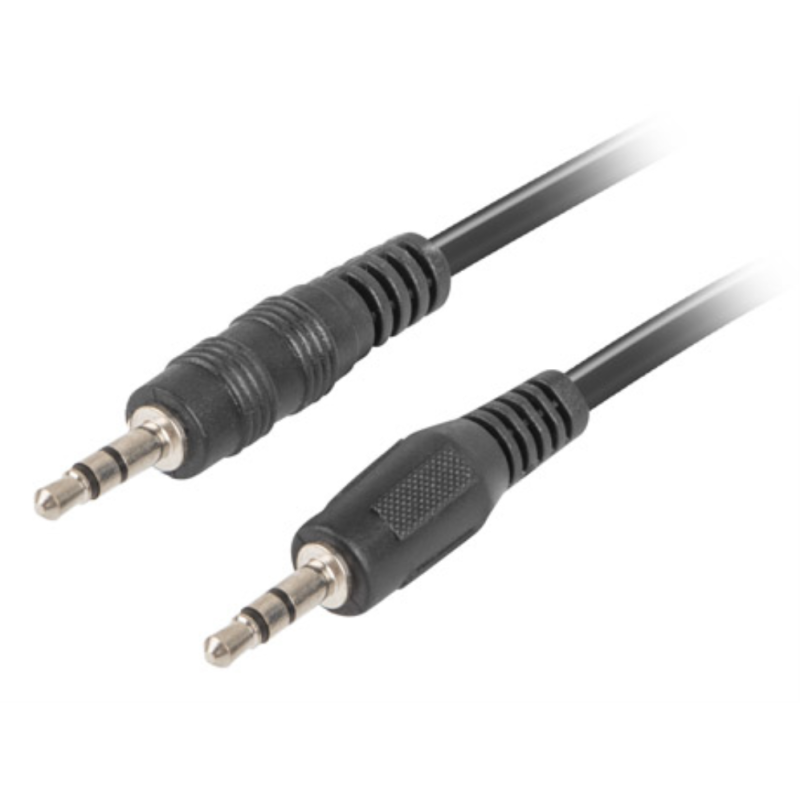 Lanberg CA-MJMJ-10CC-0012-BK cable de audio 1,2 m 3,5mm Negro