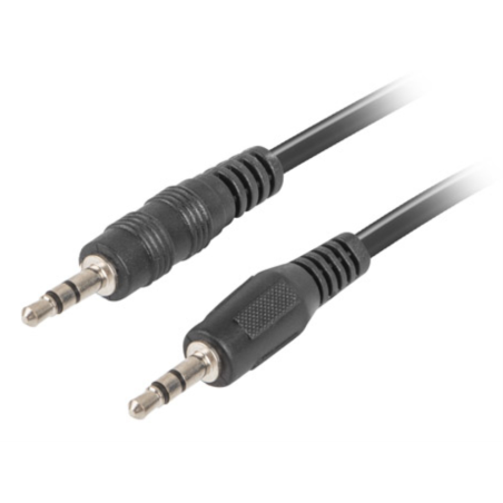 Lanberg CA-MJMJ-10CC-0012-BK cable de audio 1,2 m 3,5mm Negro