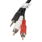 Lanberg CA-MJRC-10CC-0020-BK cable de audio 2 m 3,5mm RCA Negro, Rojo, Blanco