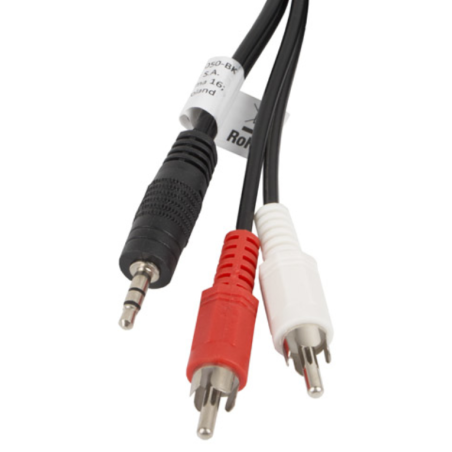 Lanberg CA-MJRC-10CC-0050-BK cable de audio 5 m 3,5mm 2 x RCA Negro