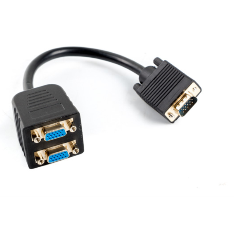 Lanberg AD-0020-BK cable VGA 0,2 m VGA (D-Sub) 2 x VGA (D-Sub) Negro