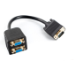 Lanberg AD-0020-BK cable VGA 0,2 m VGA (D-Sub) 2 x VGA (D-Sub) Negro