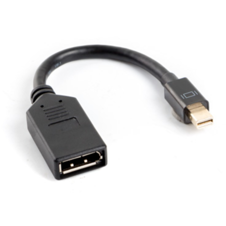 Lanberg AD-0003-BK cable DisplayPort 0,12 m Mini DisplayPort Negro