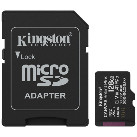 Kingston Technology 128GB microSDXC Canvas Select Plus Gen3 150MB/s A1