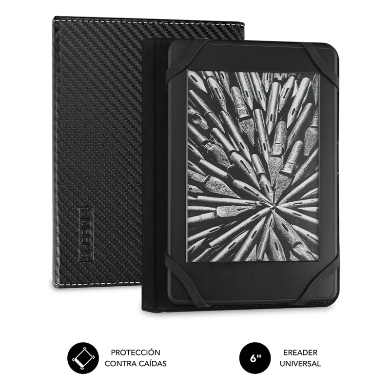 SUBBLIM Funda Libro Electrónico Clever Ebook Case 6 Black
