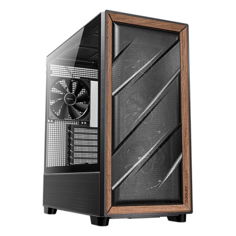 Antec 0-761345-10133-2 carcasa de ordenador Midi Tower Negro, Madera