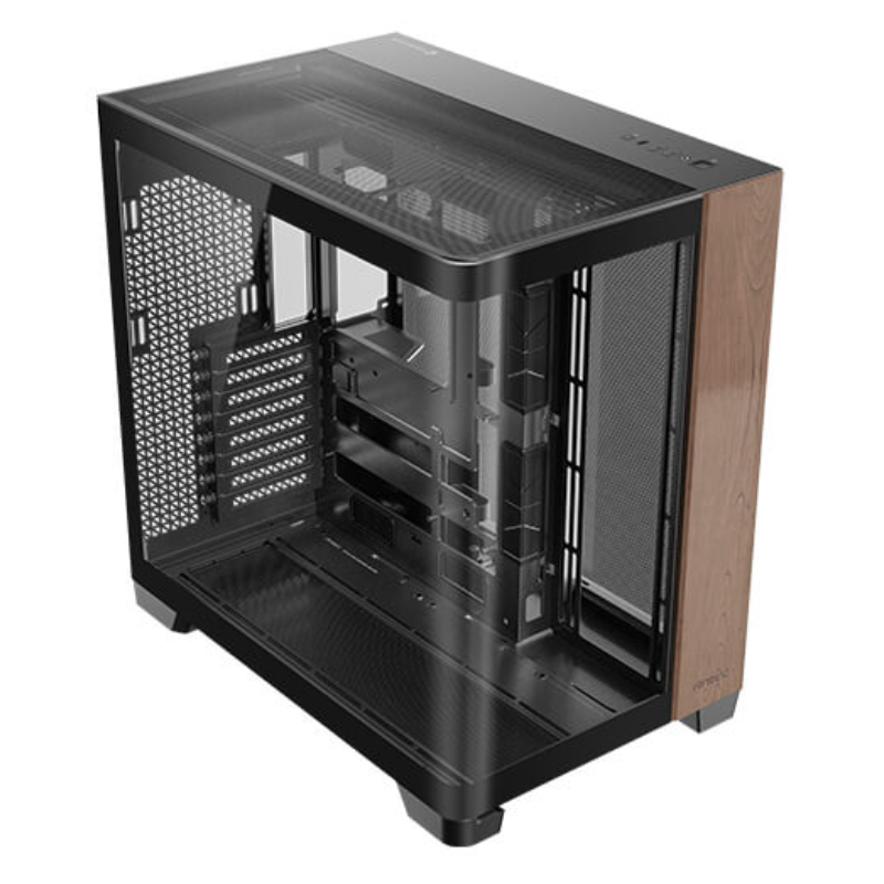 Antec C8 Curve Wood Full Tower Negro, Transparente, Madera