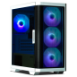 Zalman M4 WHITE carcasa de ordenador Mini Tower Negro, Blanco
