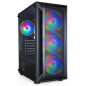 TooQ Caja Semitorre Gaming Ragnärok, Negra