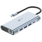 Leotec LEDS01 base para portátil y replicador de puertos Acoplamiento Gris