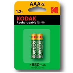 Blister pilas kodak recargables ni - mh aaa lr3 650mah - blister 2 pil