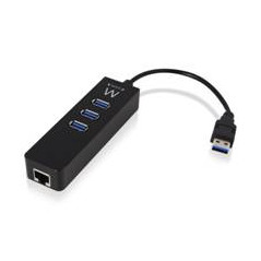 Hub usb ewent 3 puertos + 1 puerto gigabit lan - usb 3.1 gen 1