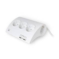 Regleta de escritorio ewent 5 tomas de corriente - 2 puertos usb - bla
