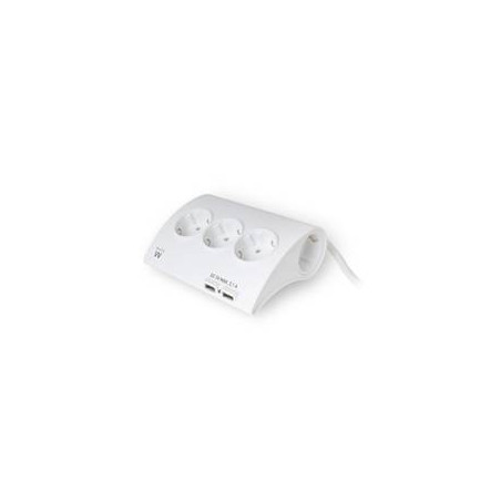 Regleta de escritorio ewent 5 tomas de corriente - 2 puertos usb - bla