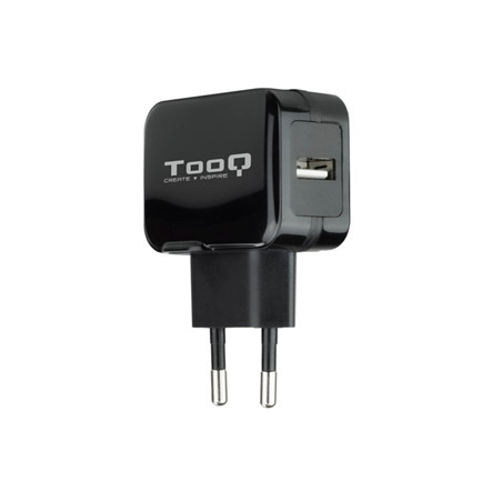 Cargador de pared tooq usb - 12w - negro