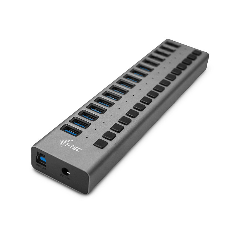 Hub i - tec usb 3.0 de carga con 16 puertos usb 3.0 y adaptador de alimentacion 90w