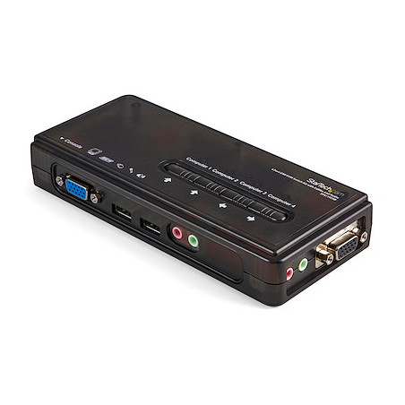 Conmutador kvm startech 4 puertos todo incluido