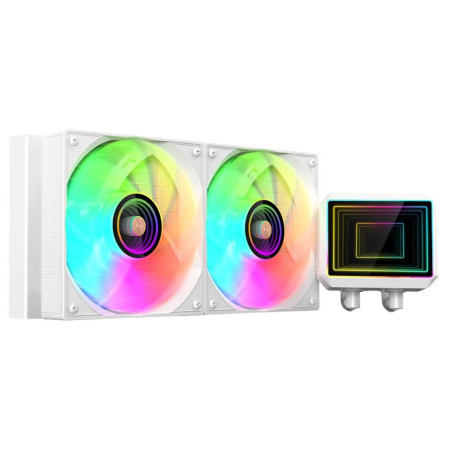 Kit refrigeracion liquida mars gaming ml - two240w argb 2x 120mm blanc