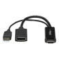 Conversor hdmi - usb tipo a a displayport startech - macho - hembra - negro