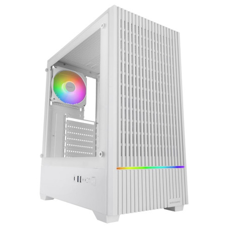 Caja ordenador mars gaming mc - quantum atx argb cristal templado blan