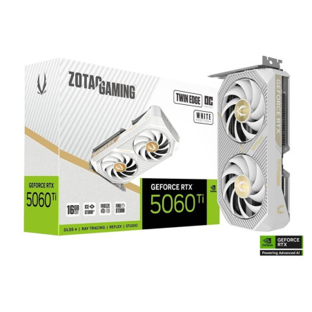Tarjeta grafica zotac gaming rtx 5060 ti twin edge oc white edition 16