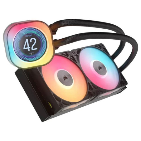 Kit refrigeracion liquida corsair icuelink titan240rx lcd aio rgb 2x 1