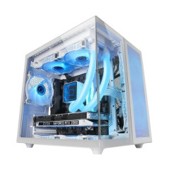 Caja ordenador mars gaming mcnovam matx cristal templado blanca