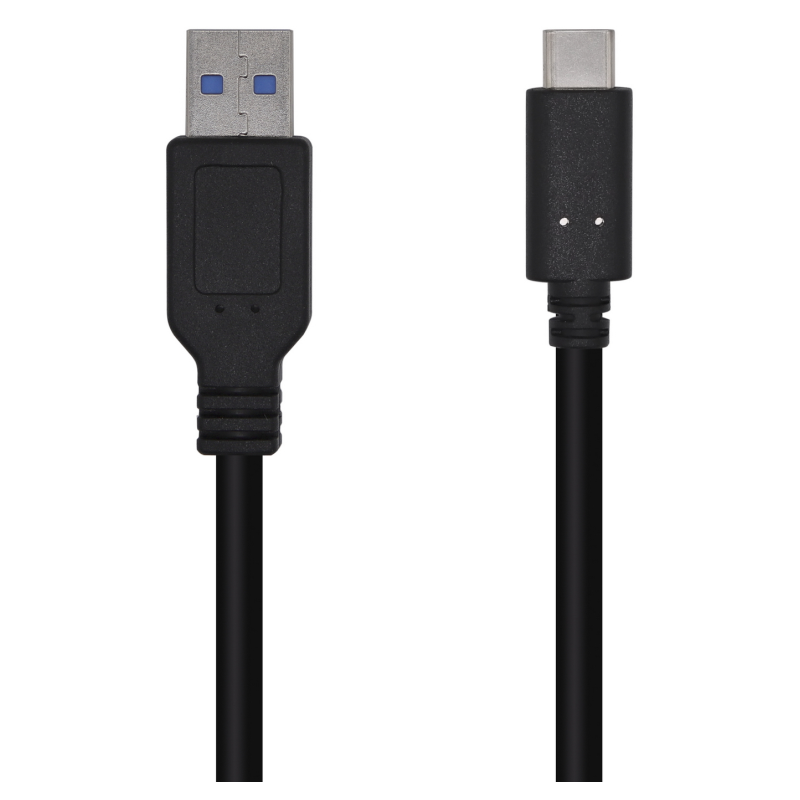 AISENS Cable USB 3.1 Gen 2 10 Gbps 3 A, Tipo C/M-A/M, Negro, 1.5m
